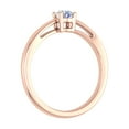 thumbnail image 2 of 1/5 Carat 4-Prong Set Diamond Solitaire Engagement Ring Band in 14K Rose Gold (Ring Size 7.5), 2 of 5
