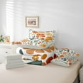 thumbnail image 6 of Manfei Cartoon Abstract Flower 7-Piece Twin Bedding Sets,Modern Aesthetic Desgin Bedding Comforter Set,Orange Beige Green Sheet Sets For Girl,Super Cozy Room Decor Reversible, 6 of 8