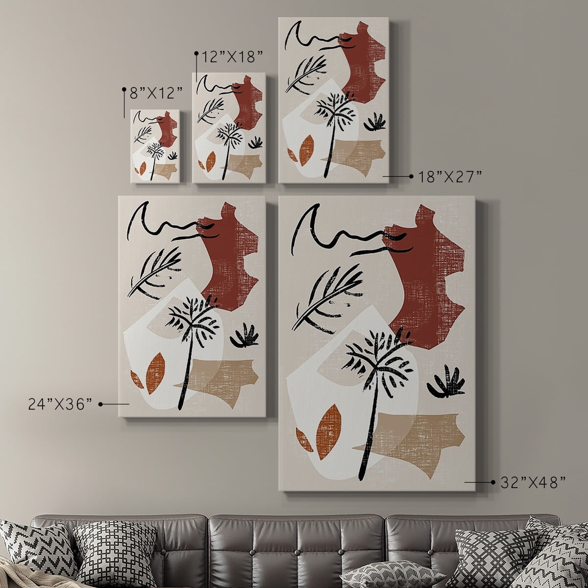 Soft Palms V Premium Gallery Wrapped Canvas - Ready to Hang