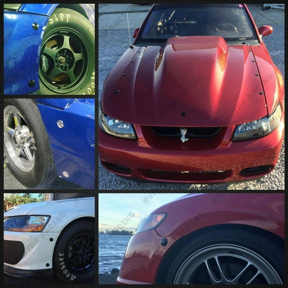 BeesClover 1Pcs Car Quick-Pins Push Button Billet Hood Pins Lock Clip Kit for Ford Audi BMW