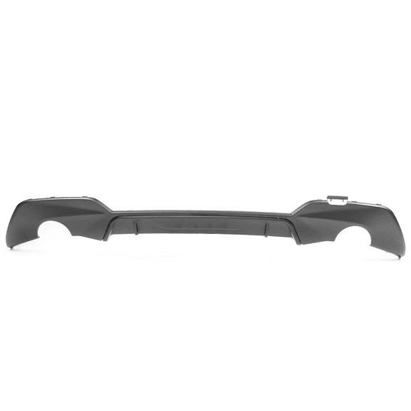 Ikon Motorsports Compatible with 19-22 BMW 330i M Sport Dual Single Exhaust Rear Lip Diffuser Matte Black PP