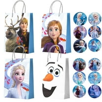 Frozen Birthday Party Supplies, 24pcs Frozen Party Favor Bags 24pcs Frozen Stickers for Kids Frozen Goodie Bags & Frozen Gift Bag & Frozen Birthday Party Favors Boxes