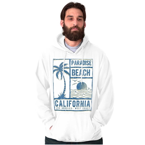 Paradise Beach California Palm Tree Hoodie Sweatshirt Women Men Brisco Brands S