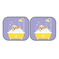 thumbnail image 5 of Lsque Corgi Washing in Bathtub 2 PCS Windshield Sun Shade | CarFoldable Window Covers | Car Accessories Reflect UV for Universal Cars SUV Truck | Large, 5 of 7
