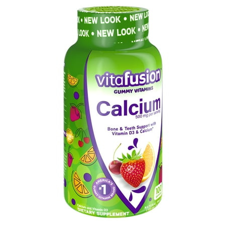 Vitafusion Calcium Gummy Vitamins Dietary Supplement, Fruit and Cream, 100 Ct (4 Pack) (Bundle)