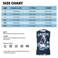 thumbnail image 6 of Xecao Shark Print Men's Tank Top: Sleek Sleeveless Tee for Casual Sports and Beach Occasions-3X-Large, 6 of 7