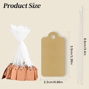 Clearance Under $0.69! 100PCS Merchandise Tags with String, Writable Label Tags for Pricing & Jewelry, Paper, for Retail & Garage Sales, (3*2cm, Khaki)