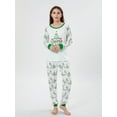 thumbnail image 5 of Elippeo Christmas Pajamas for Family Long Sleeve Tops + String Lights Print Pants Set Sleepwear, 5 of 10