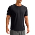thumbnail image 2 of Delconic Workout Shirts for Men Dry Fit Gym Shirts Short Sleeve Athletic Moisture Wicking T-Shirt Black M, 2 of 5