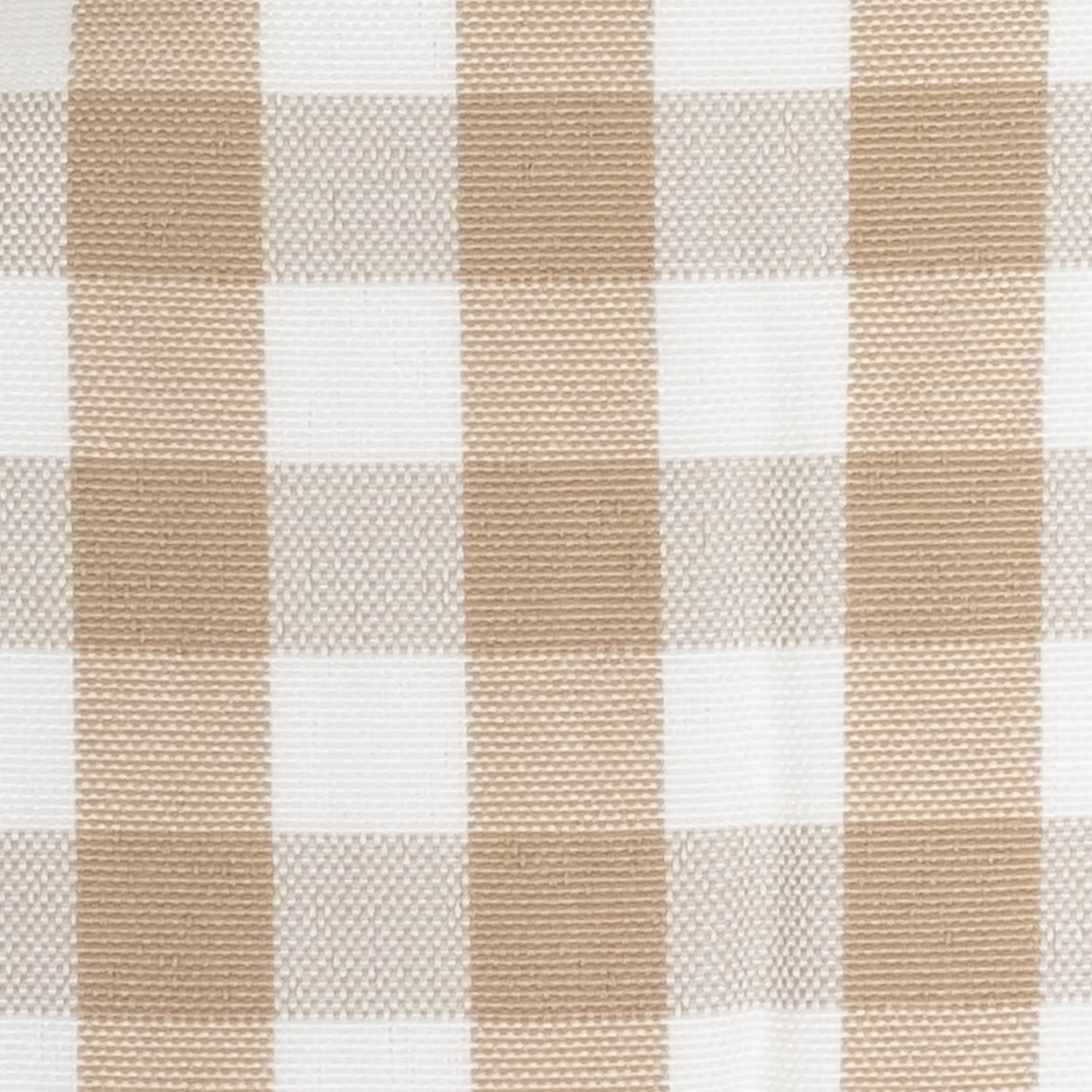Checkered Memory Foam U-Shape Non-Slip Chair Cushion Pad 2 Pack - Taupe/White