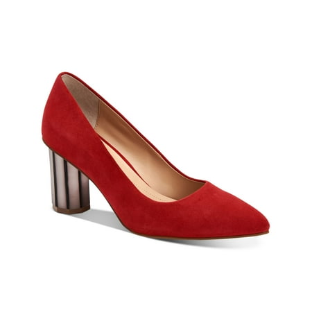 

ALFANI Womens Red Cushioned Pepperr Pointed Toe Sculpted Heel Slip On Leather Dress Pumps 7 M