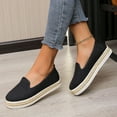 thumbnail image 3 of Aayomet Casual Dress Shoes for Women Wide Width Casual Shallow Solid Mouth Single Fashion Shoes Platform Shoes Women's Color,Black 9, 3 of 4