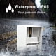 thumbnail image 2 of Paquete de 2 luces LED de pared para exteriores, 6 W, luz blanca fría, 6500 K, IP65, impermeables, de aluminio, diseño moderno (blanco), 2 of 5