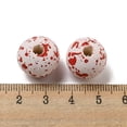 thumbnail image 3 of Spray Paint Schima Wood Bead Round Thanksgiving Theme FireBrick 16x15mm Hole: 4.2mm, 3 of 3