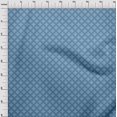 thumbnail image 4 of oneOone Viscose Chiffon Medium Blue Fabric Asian Block Craft Projects Decor Fabric Printed By The Yard 42 Inch Wide, 4 of 5