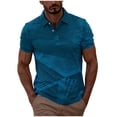 thumbnail image 1 of Camisas de Verano Casuales de los Hombres Día Del Padre Regalo de Manga Corta Botón Cuello de Solapa Respirable, 1 of 7