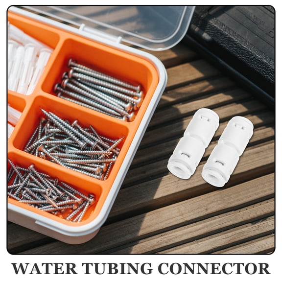 NICEXMAS 10pcs Hose To Hose Connector White Plastic Straight Union for Home Use