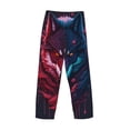 thumbnail image 3 of Lsque Cool Wolf Head Print Men's Pajama Pants, Lounge Pant - Comfortable Home Wear,Elastic Waistband, Stylish Design-XX-Large, 3 of 9