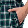 thumbnail image 3 of Pantalón de pijama Fruit of the Loom, tejido de franela teñido con hilo, verde, 3 of 5
