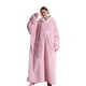 thumbnail image 1 of Manta de televisión con mangas Sonducket abrigo con capucha de invierno suave y esponjoso rosa, 1 of 6