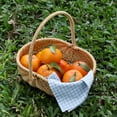 thumbnail image 5 of Wicker Picnic Baskets With Handles,Imitation Wicker Hand Woven Shopping Basket,Fruit Basket, Lightweight Frame, Garden Basket Harvest Basket Flower Basket Woven Basket For Shopping Gathering, 5 of 7