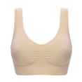 thumbnail image 4 of Women's Sports Bra Pure Color Plus Size-thin Large Bra Sports Bra Full Bra Cup Tops Bras for Women No Underwire White,Beige,Purple,Pink,Black 4XL, 4 of 8