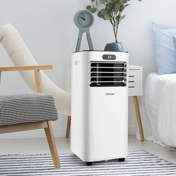 Portable Air Conditioner, 8000 Btu 3-in-1 Room AC Unit with Remote Control, Window Kit, White