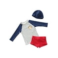 thumbnail image 4 of Greeniant Traje de baño para niña Camiseta de baño Traje de baño Camiseta de baño Pantalones cortos Ropa de playa de secado rápido Traje de Traje de baño dos L, 4 of 6