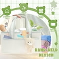thumbnail image 4 of FKSZLL Diaper Storage Basket with Compartment Large Capacity Nappy Caddy Organizer with Handle Storage Wet Wipe Bathing Supplies Mom's Essentials, 4 of 10