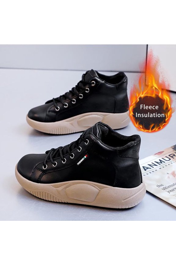 High Top Platform Boots, Women's High Top Platform Boots, 2023 Women's Winter Boots Leather Lace Up Sneakers Ankle Boots And Ankle Boots Shoes