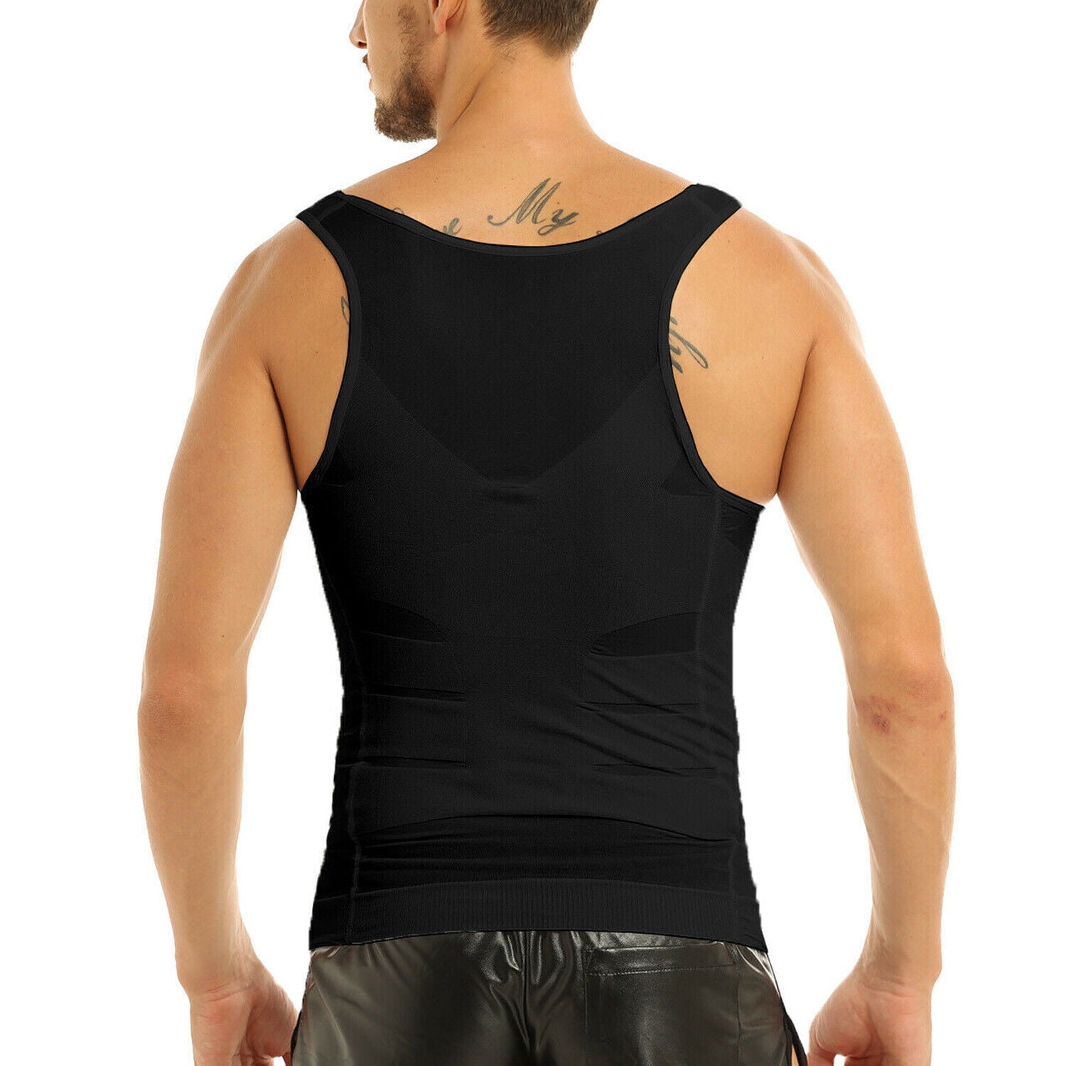 Slimming Body Shaper Gynecomastia Compression T-shirt Posture