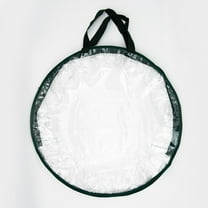 Eoozwa Christmas Wreath Storage Bag 30" Clear Xmas Wreath Storage Container - Garland Holiday Artificial Wreath Storage Holder Water Proof Transparent PVC with Handles