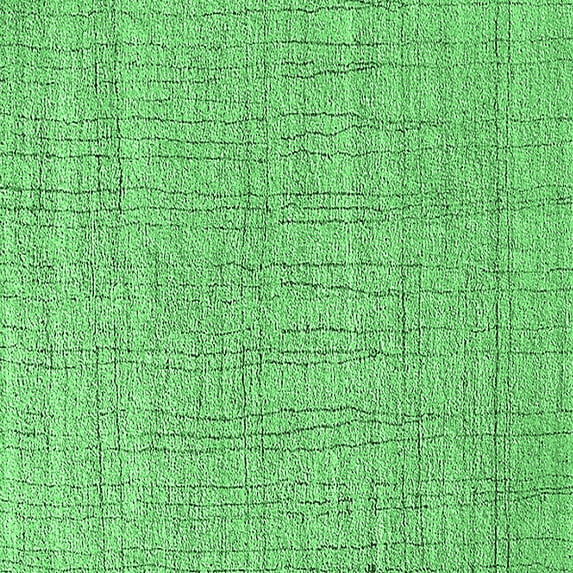 Ahgly Company Indoor Square Oriental Emerald Green Industrial Area Rugs, 5' Square