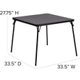 thumbnail image 2 of Favory 5-Piece Multipurpose Folding Card Table and Chairs Set for 4 Players, Padded Top Portable Square Folding Table and Chairs Set, Black, 2 of 9