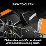 Nutrislicer Upright Mandoline Slicer Vegetable Cheese Chopper Food Cutter 5 Blades Foldable Storage Container Black