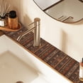 thumbnail image 2 of Yayeee Faucet Mat for Kitchen Sink 30" Diatomite Long Splash Guard Pad, Brown Tribal Pattern, 2 Pack, 2 of 7
