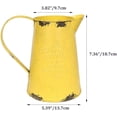 thumbnail image 3 of Yellow Metal Flower Vase Vintage Jug Pitcher Rustic Shabby Chic Decor Farmhouse Kitchen Home Decor, 3 of 5