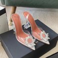 thumbnail image 1 of 2024 Hot Glitter Rhinestones Women Pumps Crystal PVC Summer Lady Shoes Transparent High heels Party Prom Shoes FGS, 1 of 6