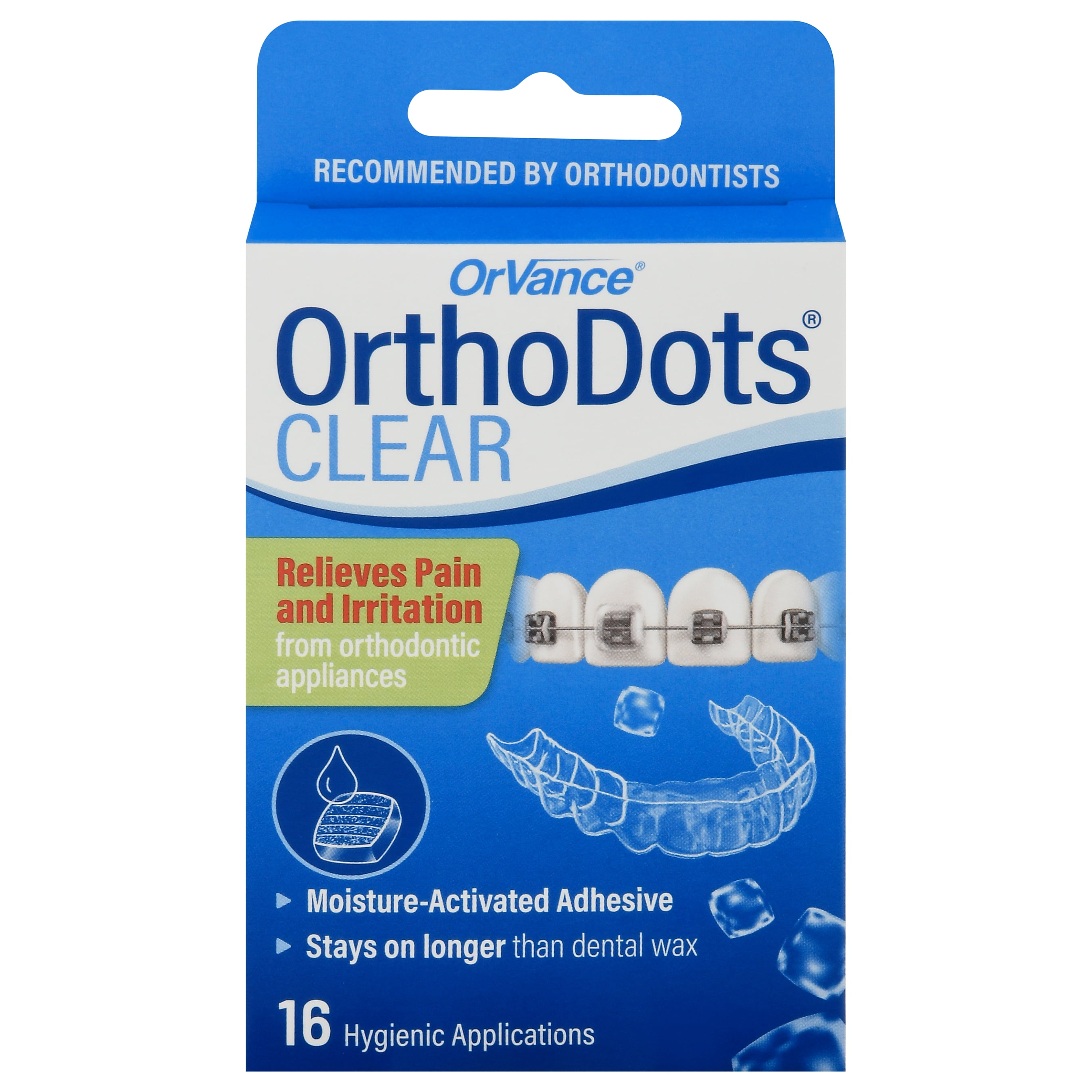 Orvance, Hygienic Applications Orthodots Clear, 16 Count