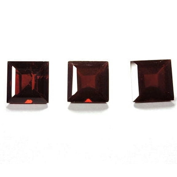 14.85cts NATURAL WINE RED GARNET 10mm SQUARE CUT PRECIOUS GEMSTONE 3pcs SET