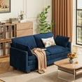 thumbnail image 5 of Lofka 75" Cloud Couch Loveseat, Chenille Fabric Sofa with  Pillows, 440lbs Solid Wood Frame, Compact Couches for Small Space Living Room, Easy Assembly,Blue Sofa, 5 of 11