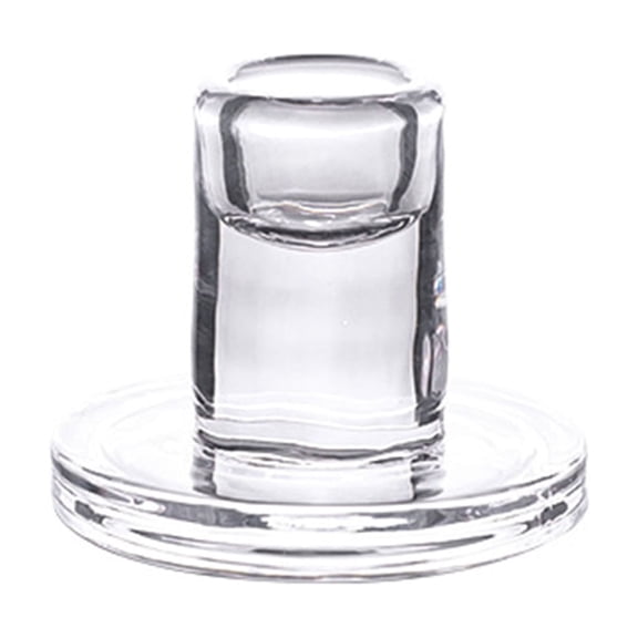 Glass Taper Candle Holders - Small Clear Candlestick Holders, T-Shaped Thick Glass Candle Holders for Tabletop Centerpieces, for Events, Weddings, Holiday,Dinners