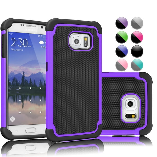 Galaxy S6 Case, Samsung Galaxy Case, Njjex [Purple] Rugged Plastic Impact Defender Slim Hard Case Cover Shell For Samsung Galaxy S6 S VI G9200 GS6 All Carriers - Walmart.com