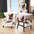 thumbnail image 1 of Designart "Abstract Symphony in Red and Black II" Red Abstract Upholstered Accent Chair - Modern Arm Chair For Bedroom, 1 of 7