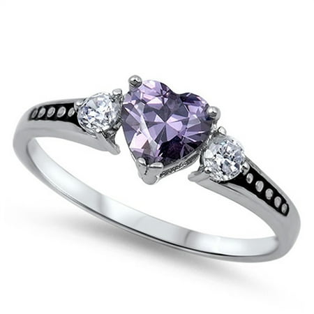 CHOOSE YOUR COLOR Women's Simulated Amethyst Beautiful Ring New .925 Sterling Silver