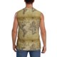 thumbnail image 4 of Balery Vintage World Map Camisetas sin mangas para hombre, absorbe la humedad y protege contra el mal olor.-Small, 4 of 7