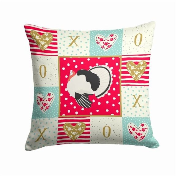 Royal Palm Turkey Love Fabric Decorative Pillow