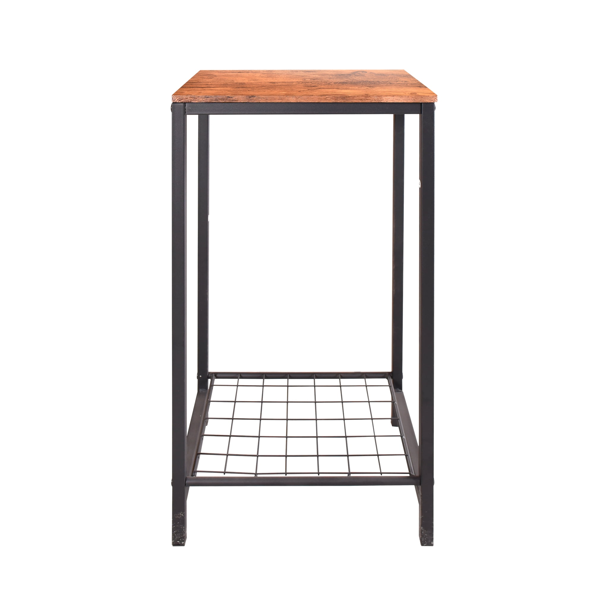 Private Jungle 2-Tier End Table,Industrial Side Table Nightstand with Durable Metal Frame,Coffee Table with Mesh Shelves for Living Room,Rustic Brown Private Jungle 2-Tier End Table,Industrial Side Table Nightstand with Durable Metal Frame,Coffee Table with Mesh Shelves for Living Room,Rustic Brown