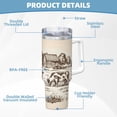 thumbnail image 5 of Picia Cows On The Farm Pattern 40oz Ice Bully Insulated Tumbler with Handle, Double-Wall Stainless Steel Cup, Leak-Proof Lid and Straw, 5 of 8