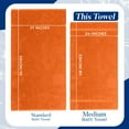 thumbnail image 3 of Dan River Bath Towel 6 pack 24x48 in Ultra Soft Quick Drying Cotton Towel - Orange Rust, 3 of 8
